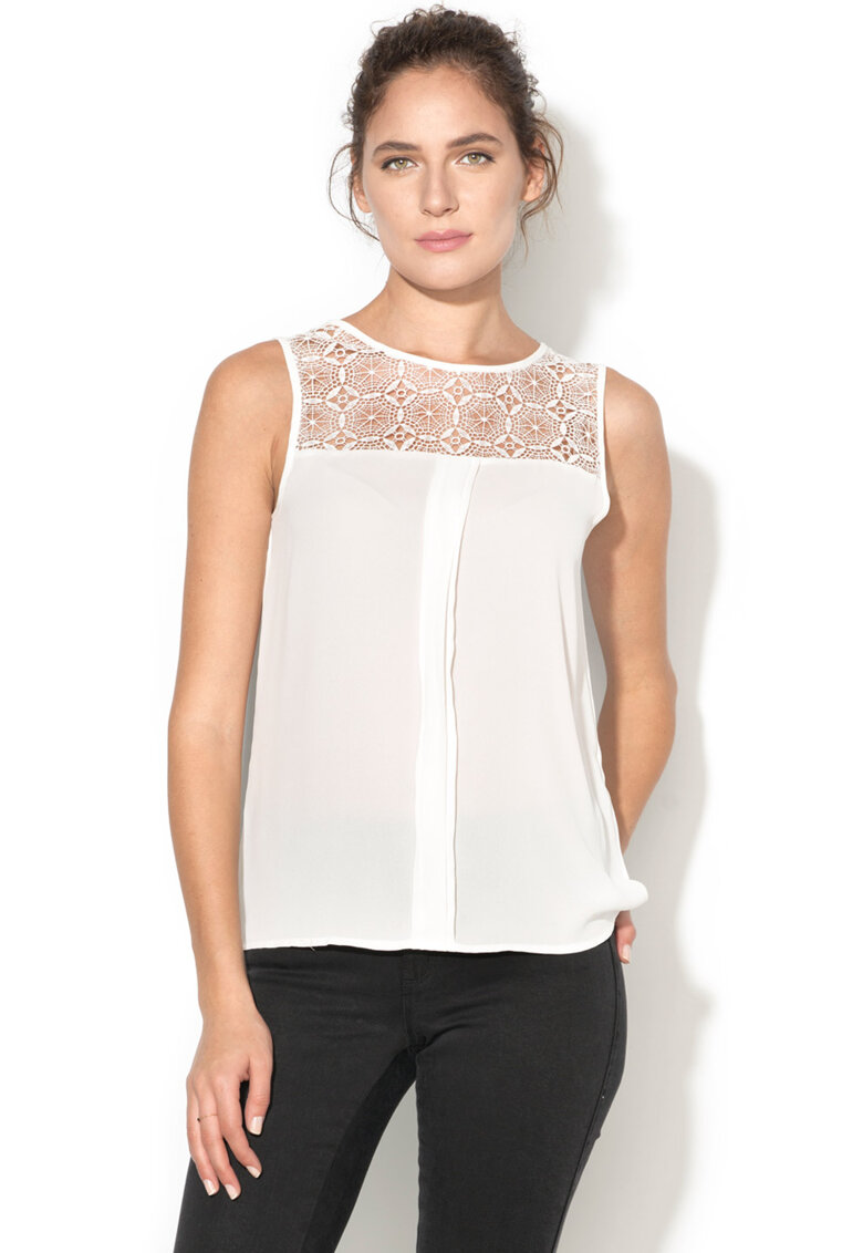 Bluza asimetrica din dantela Venice
